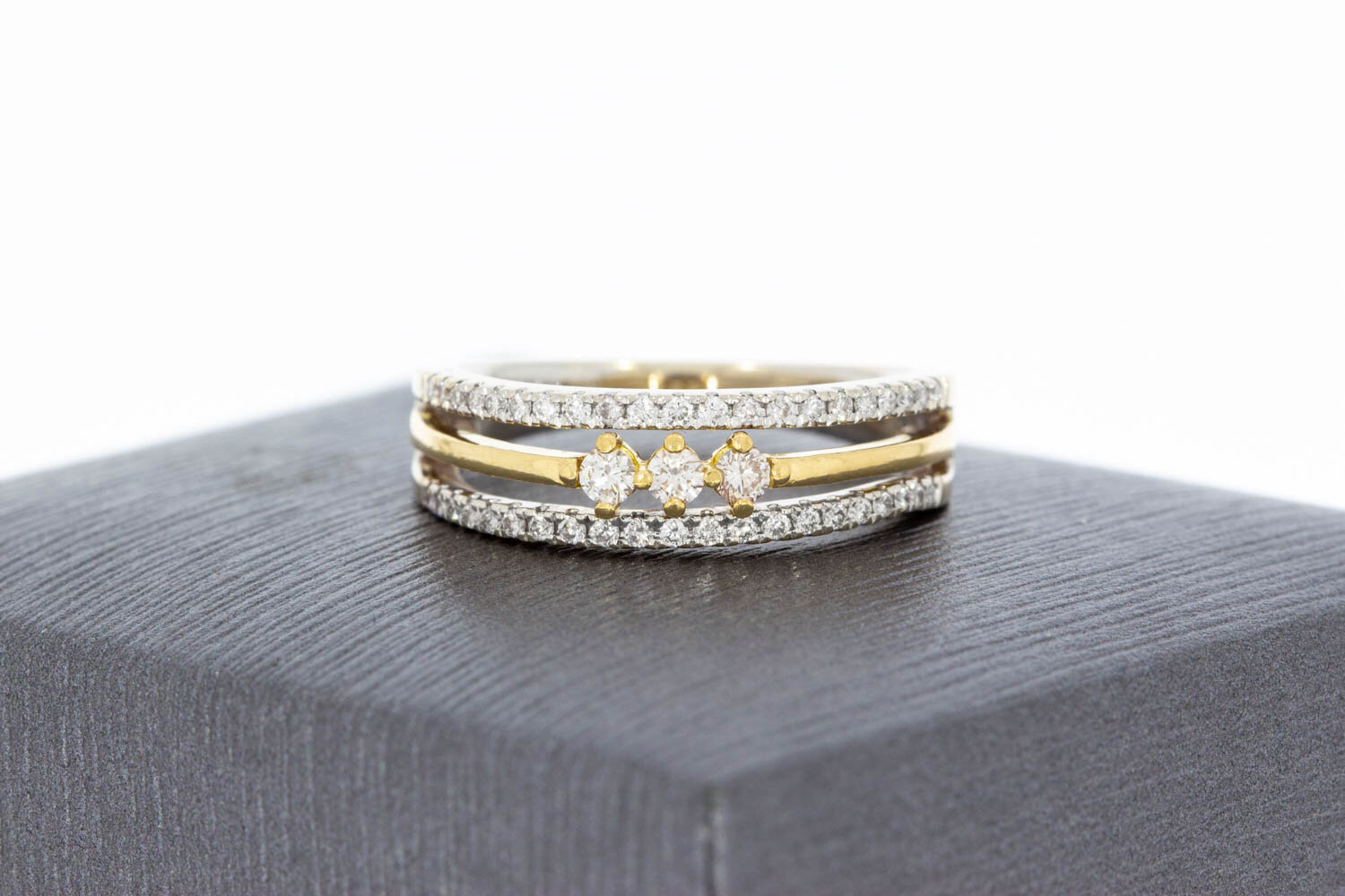 Diamantring 18 Karat Gold - 16,4 mm