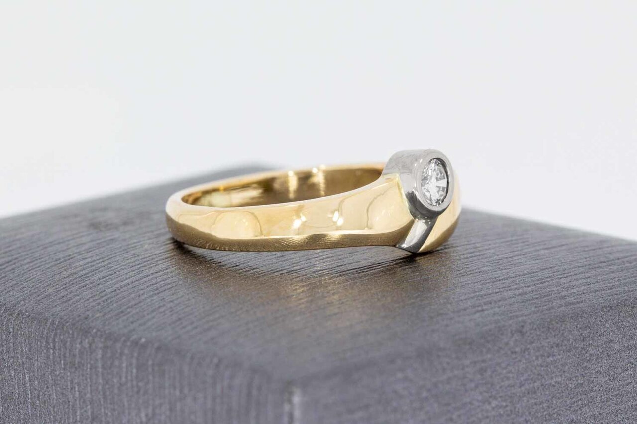 Solitär Diamantring 14 Karat Gold - 17,6 mm