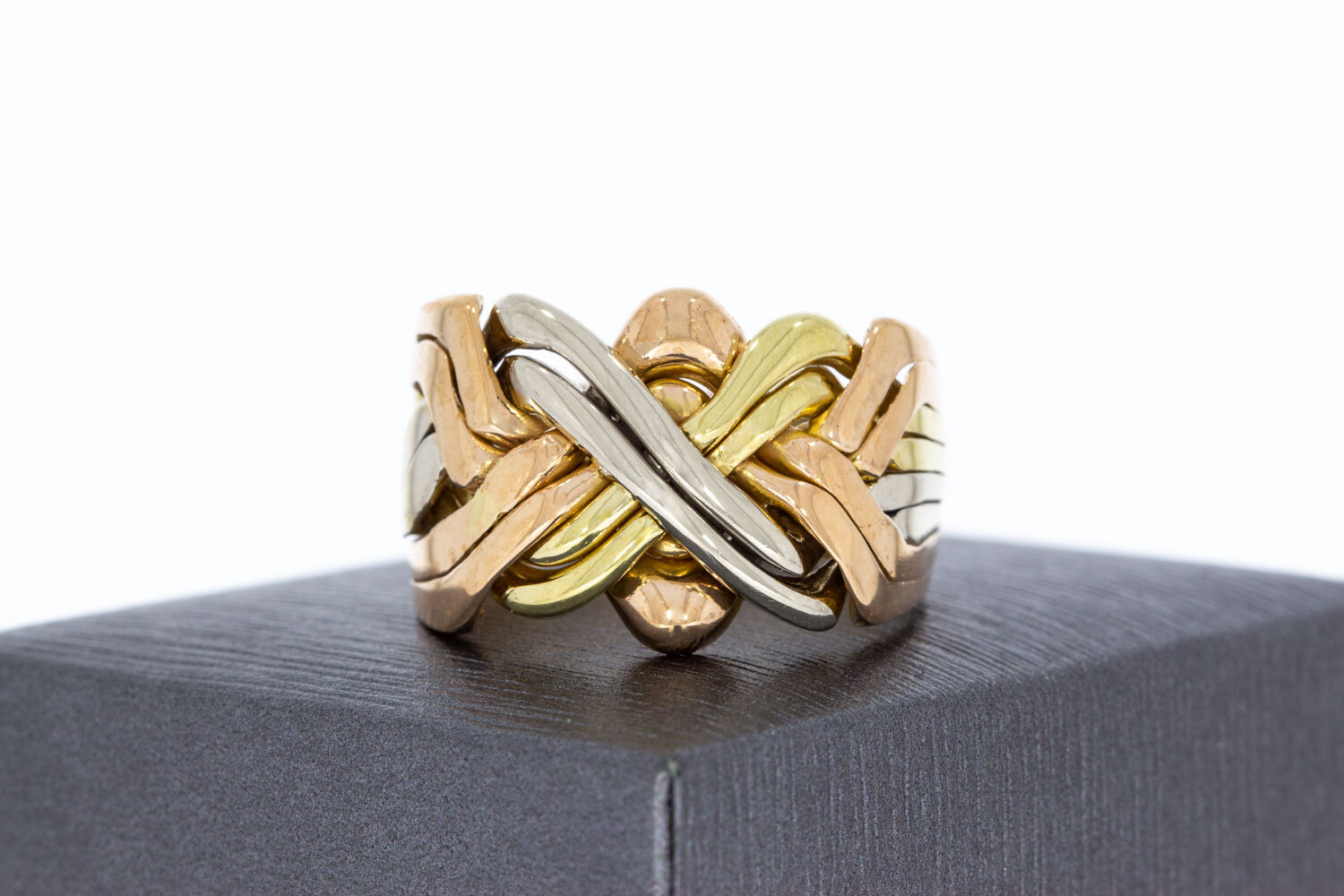 Bicolor Bandring 14 Karat Gold - 21 mm