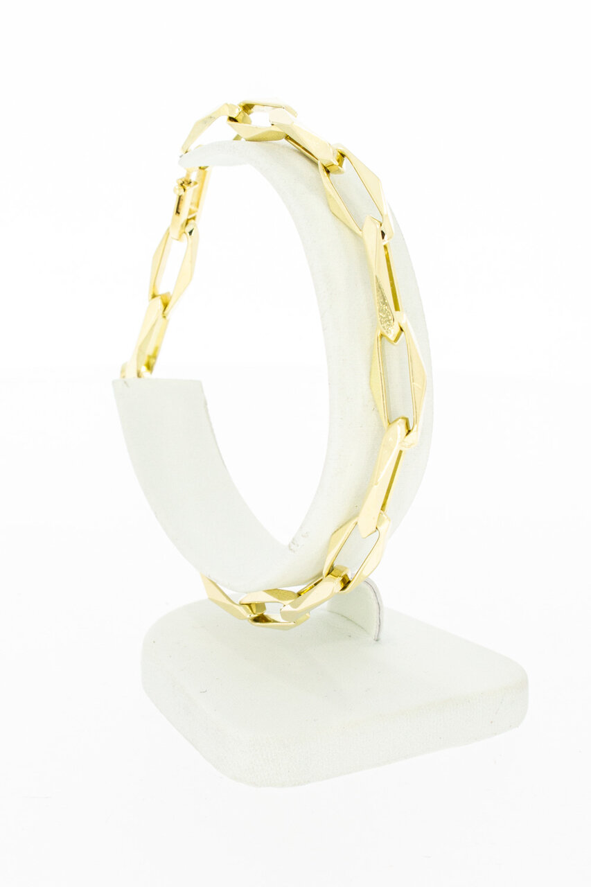 Paperclip Gold Armband 14 Karat - 21,8 cm