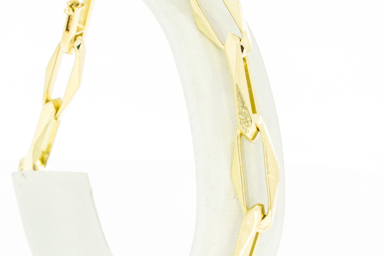 Paperclip Gold Armband 14 Karat - 21,8 cm