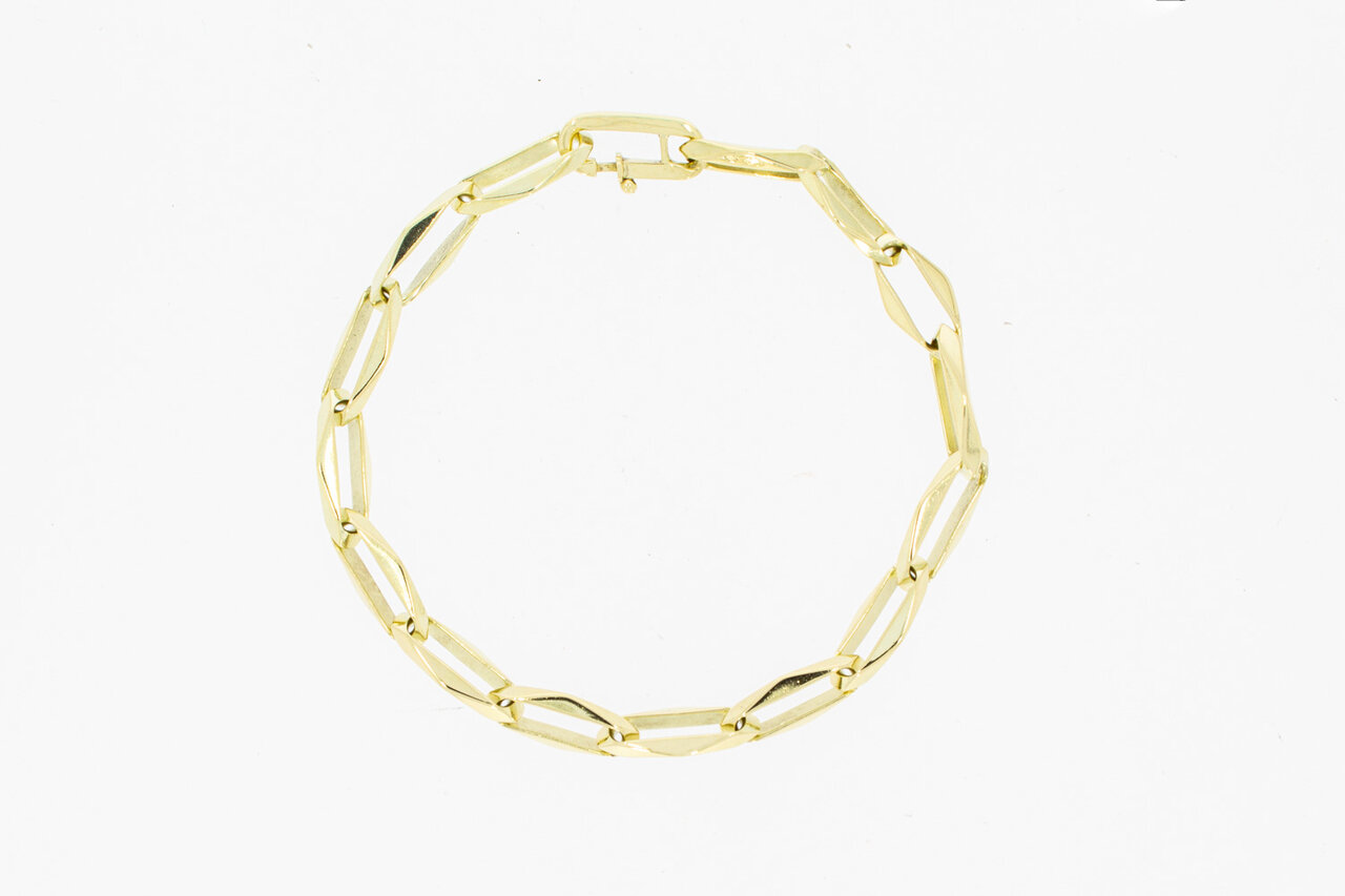 Paperclip Armband 14 Karat Gold - 21,4 cm