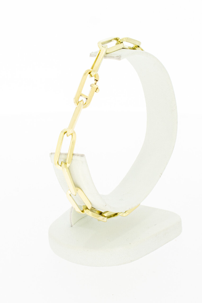 Paperclip Gold-Armband 14 Karat - 20,9 cm