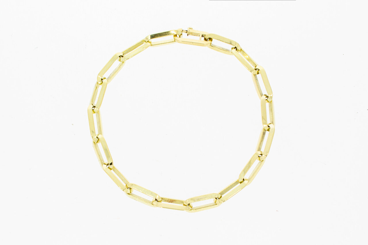 Paperclip Gold-Armband 14 Karat - 20,9 cm