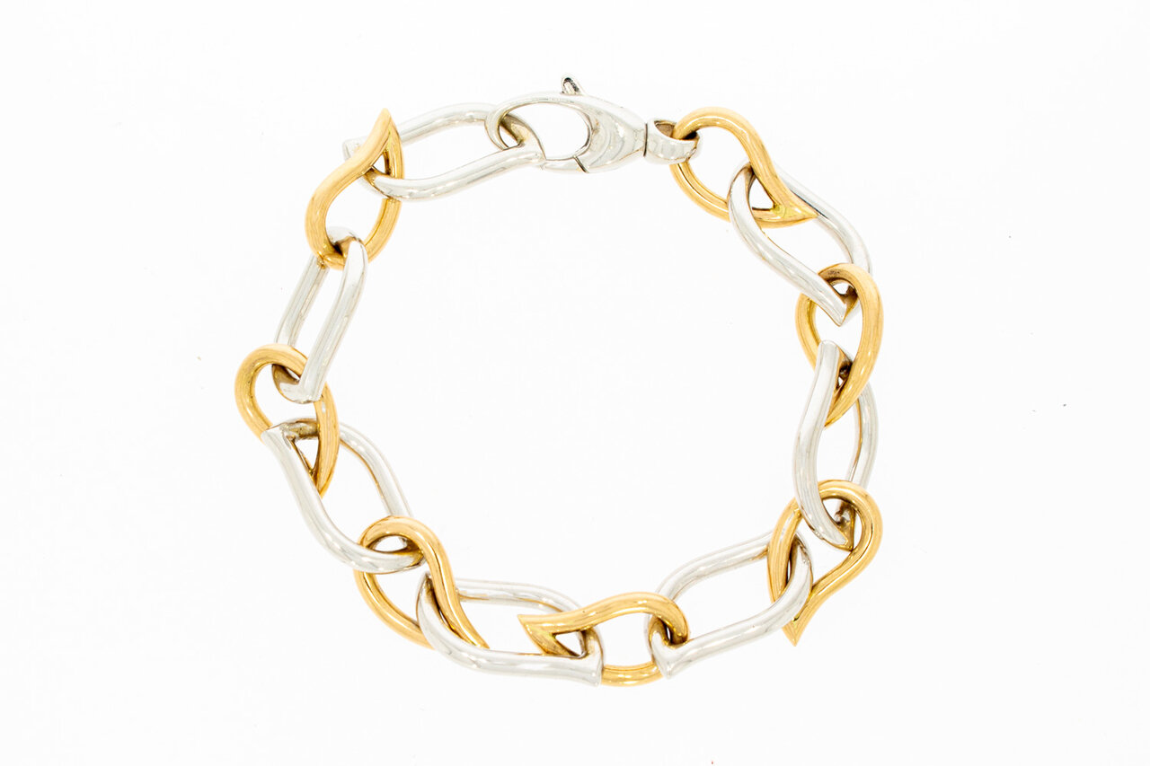 Designerarmband 18 Karat Gold - 20,4 cm