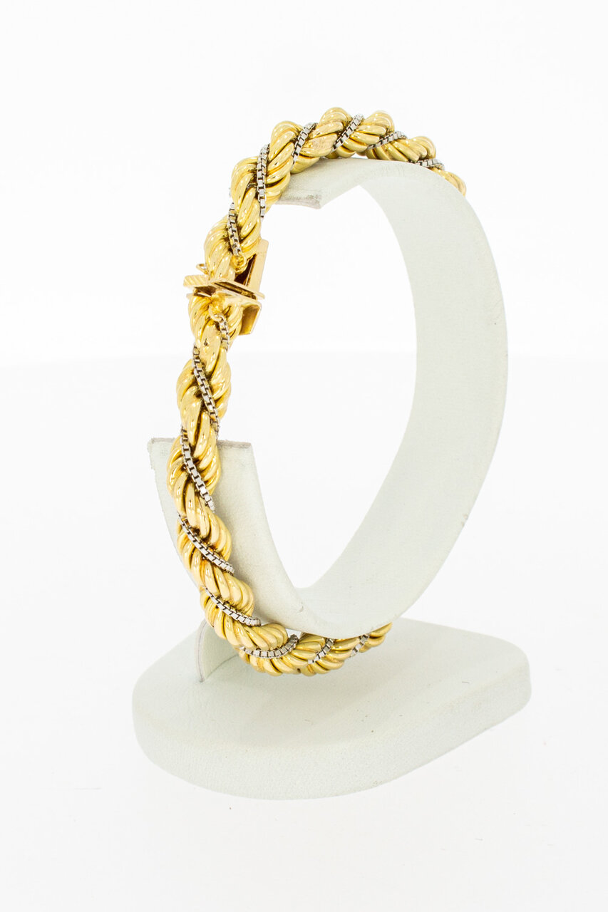 Kordelarmband 18 Karat Bicolor Gold - 20,3 cm