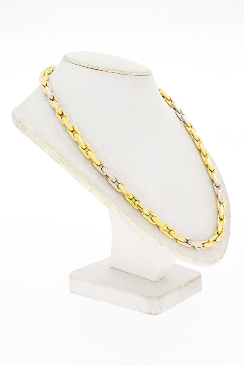 18 Karat bicolor Gold Ankerkette - 46,6 cm