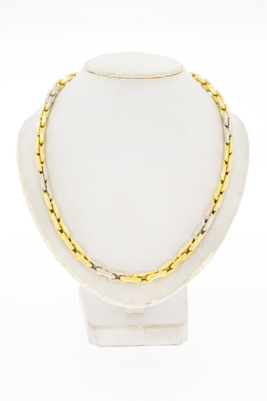 18 Karat bicolor Gold Ankerkette - 46,6 cm