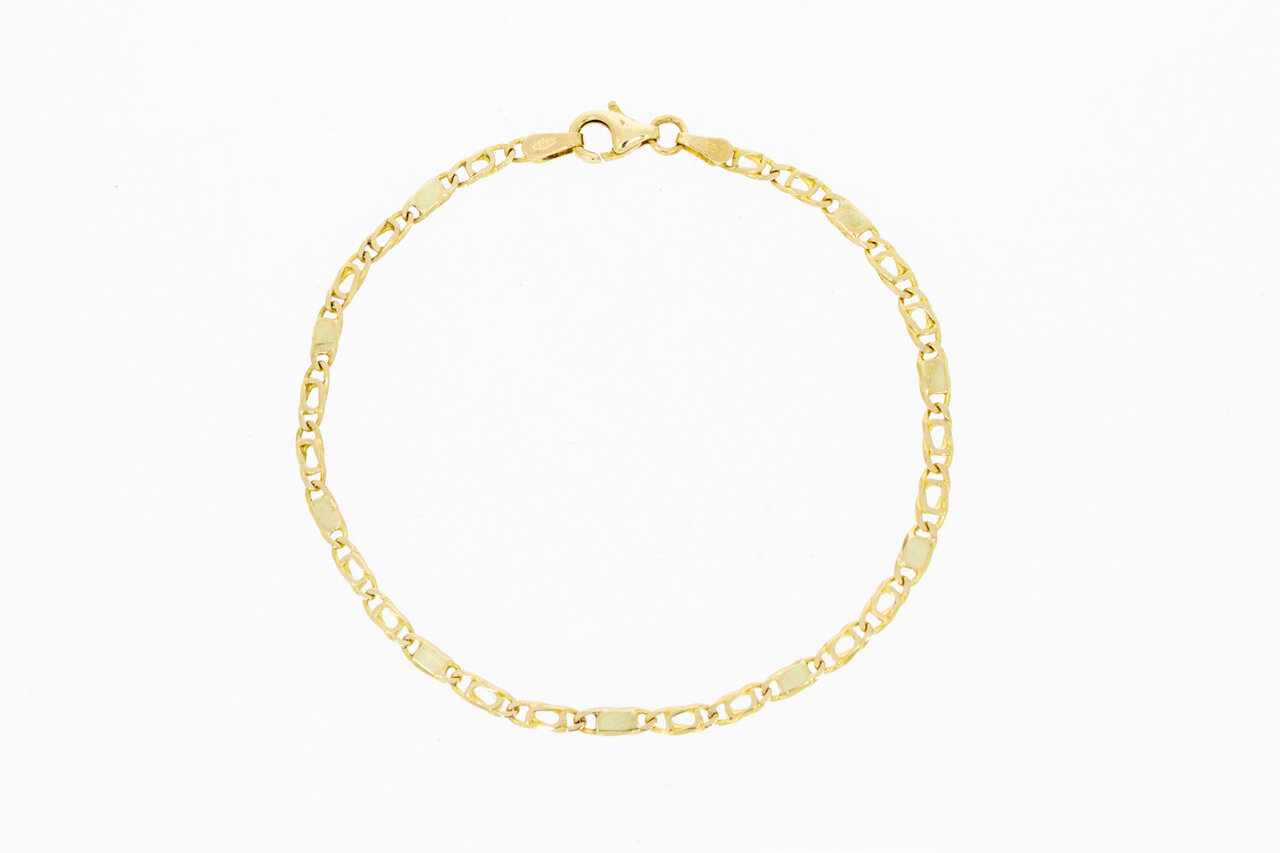 Falkenaugen Gold Armband 14 Karat - 18,5 cm