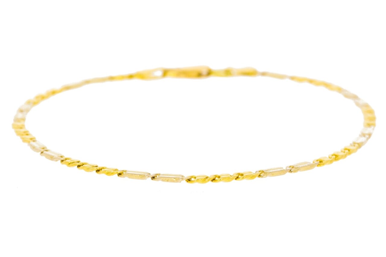 Falkenauge Armband 14 Karat Gold - 20 cm