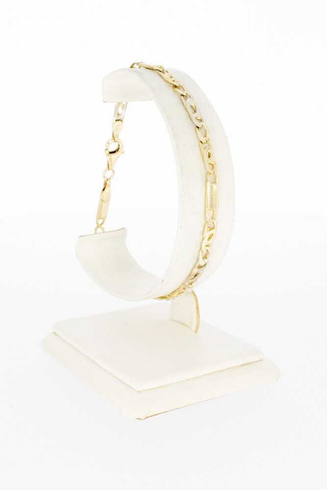 14 Karat Falkenauge Gold Armband - 21 cm