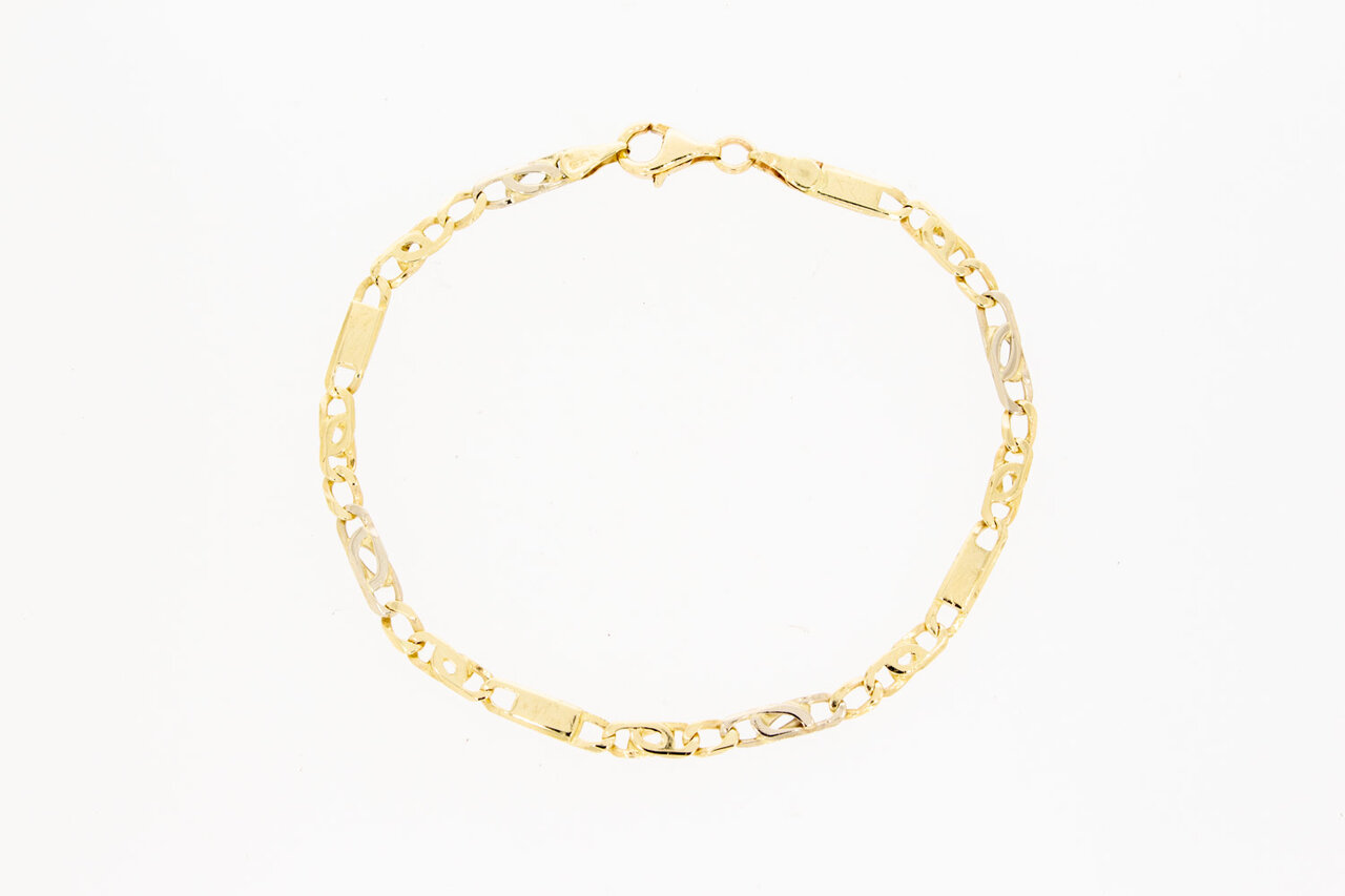 14 Karat Falkenauge Gold Armband - 21 cm