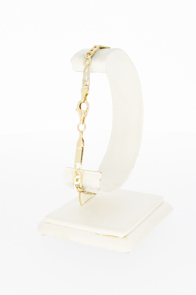 14 Karat Falkenauge Gold Armband - 21 cm