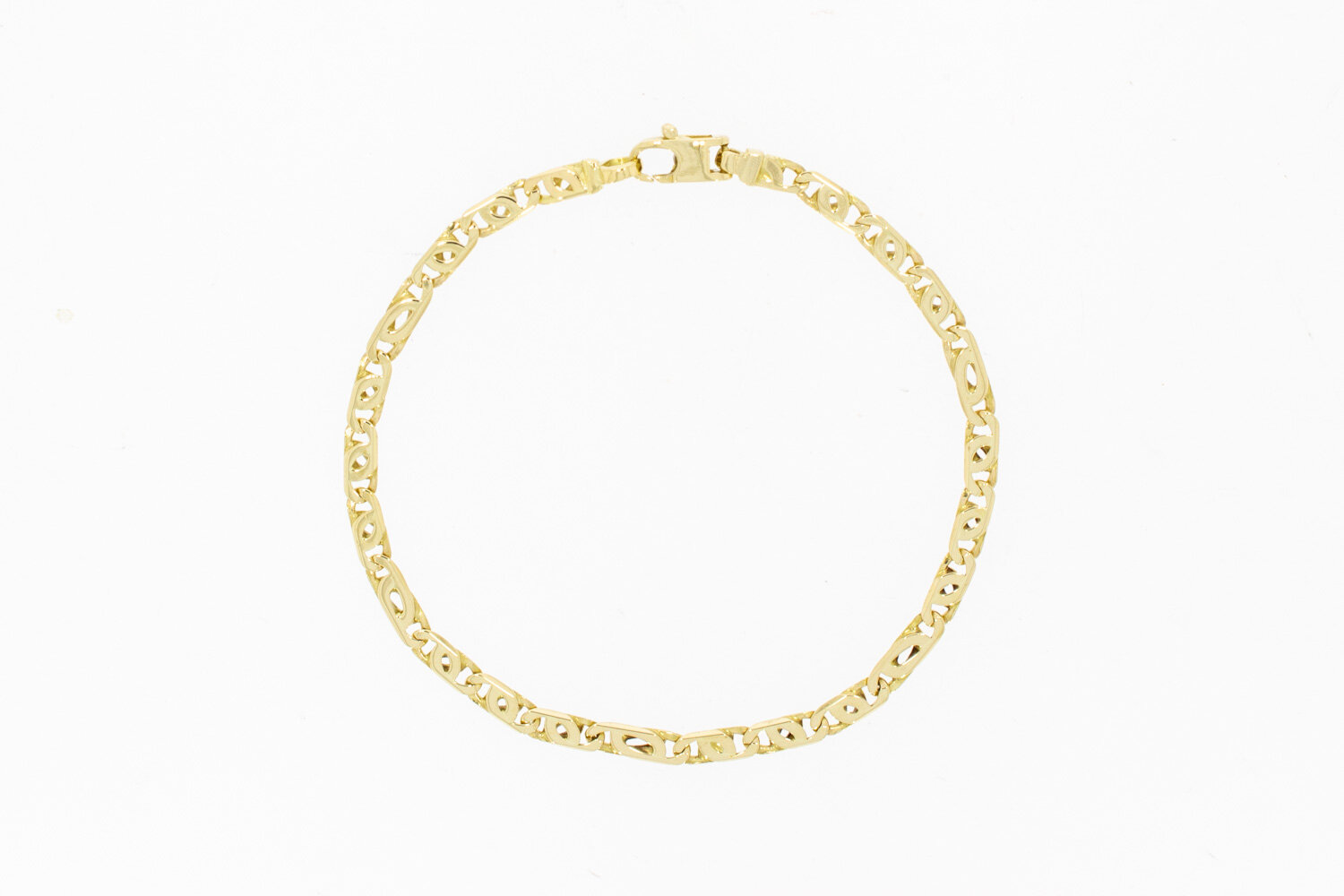 Falkenaugen Armband 14 Karat Gold - 19,5 cm