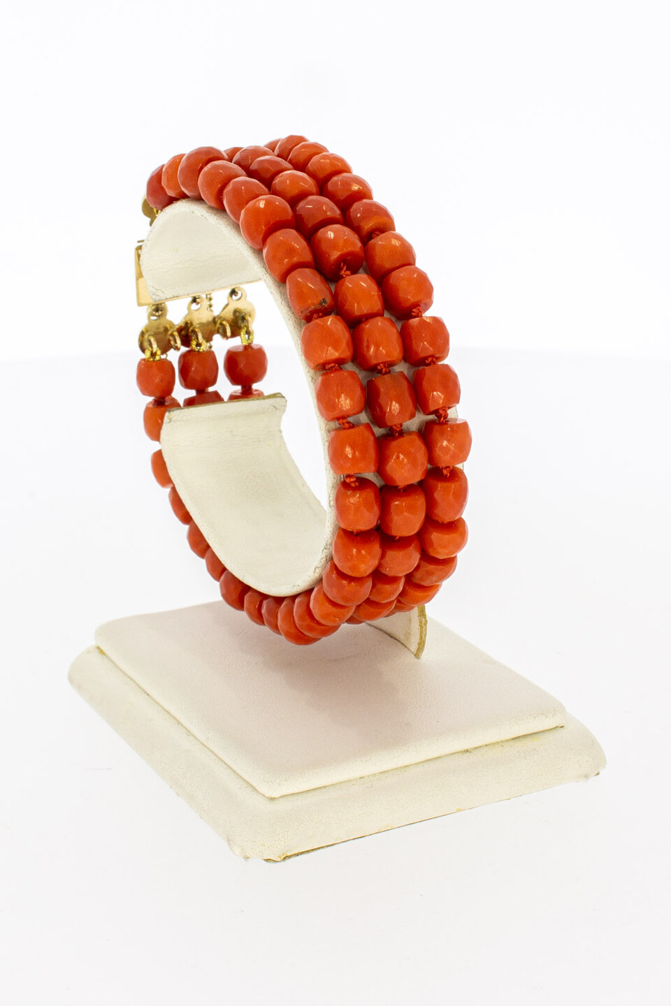 Rotes Korallenarmband  585 Gold - 18 cm