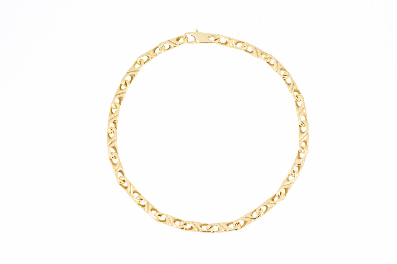 Fantasy Armband 14 Karat Gold - 21,1 cm