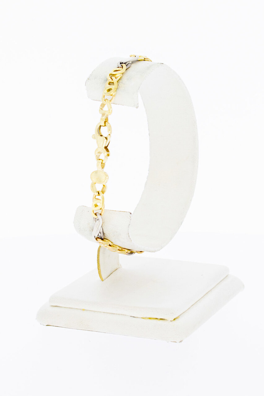 14 Karat Falkenauge Infinity Gold Armband - 20 cm