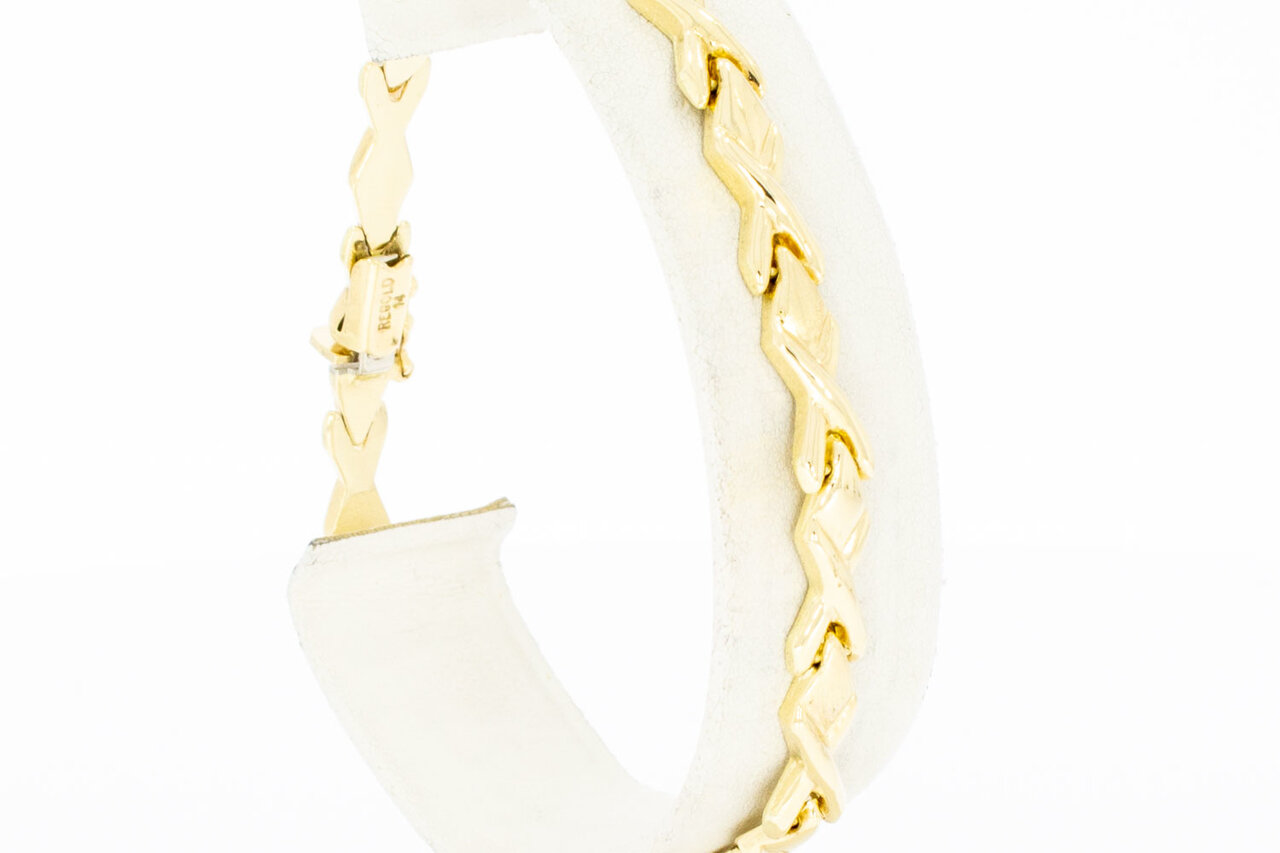 Kreuzarmband 14 Karat Gold - 20,5 cm