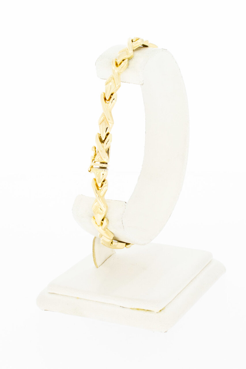 Kreuzarmband 14 Karat Gold - 20,5 cm