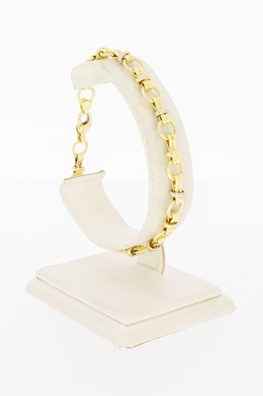 Bicolor 18 Karat Anker Gold Armband - 20,5 cm