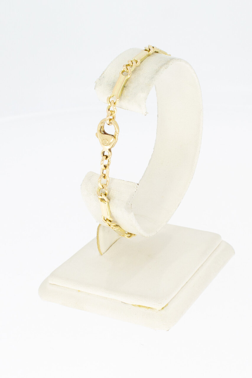 14 Karat Panzer Gold Armband - 18,7 cm