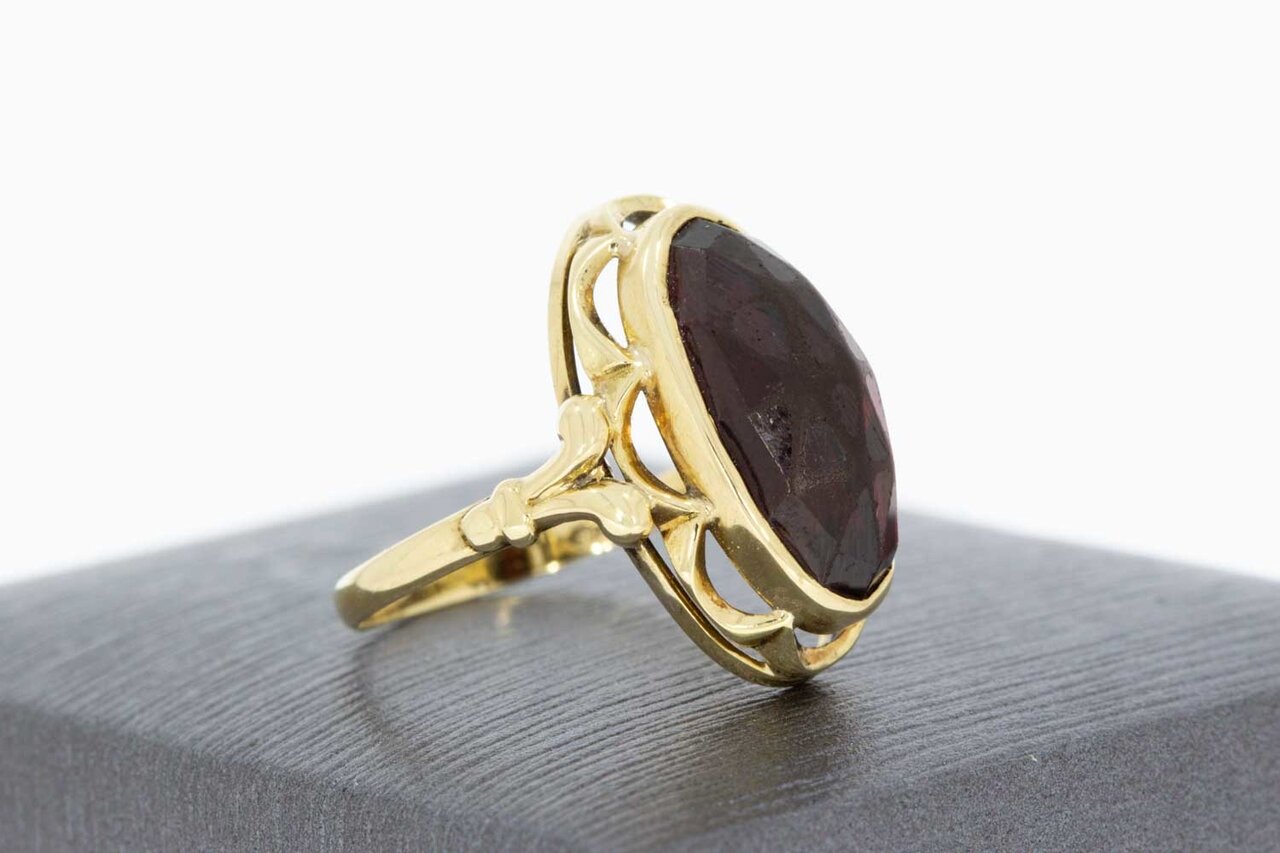 14 Karat Goldene Vintage Ring mit Granat - 16,7