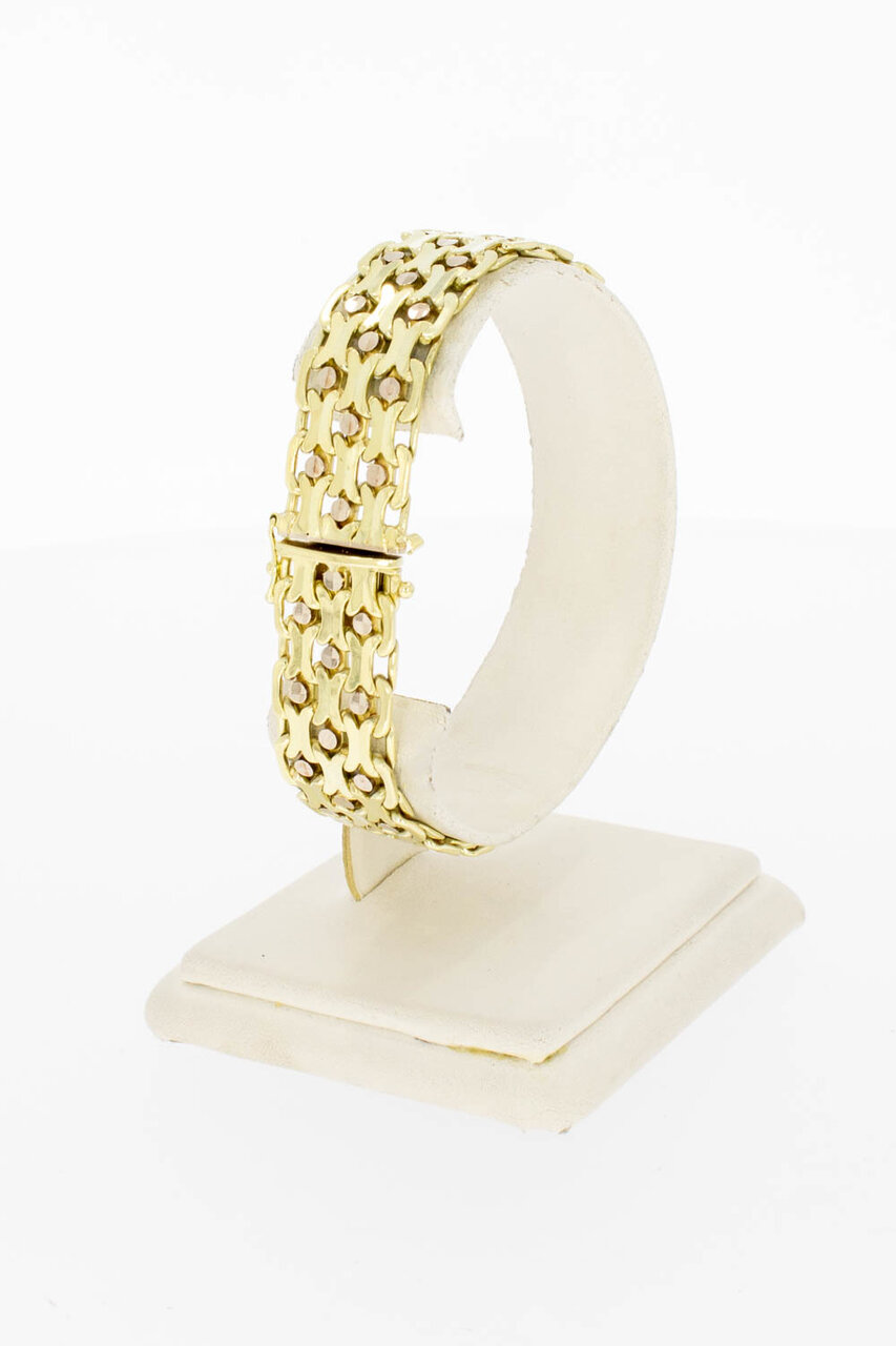 Geflochtenes 14 Karat Goldarmband -18,8 cm