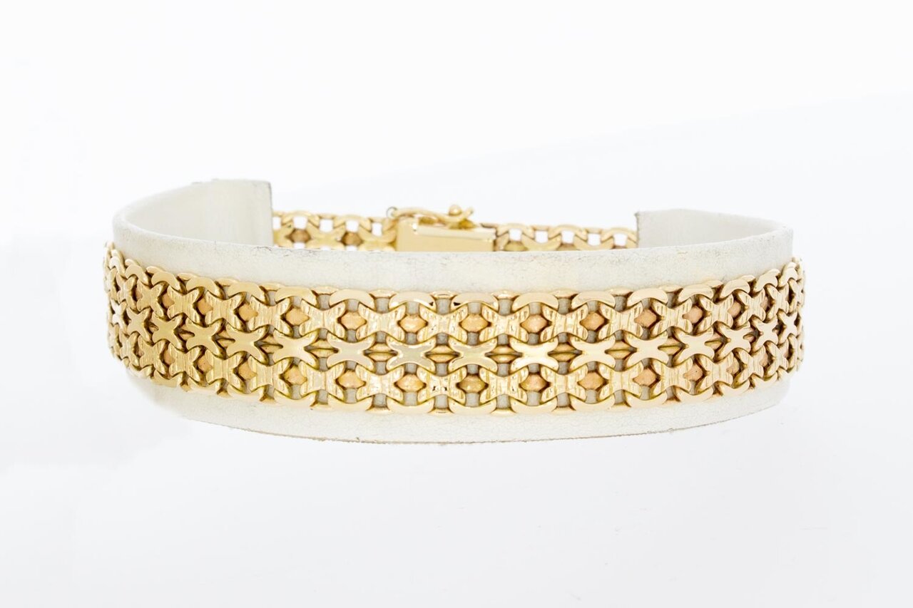 Vintage geflochtenes Armband 585 Gold - 19,9 cm