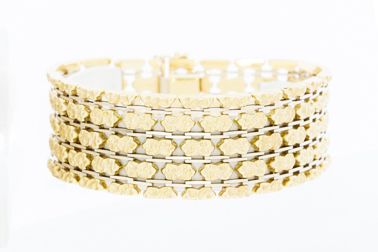 14 Karat breites Vintage Gold Armband - 19,5 cm