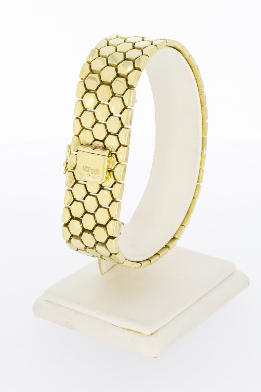 Breites 14 Karat Vintage Gold Armband - 20 cm