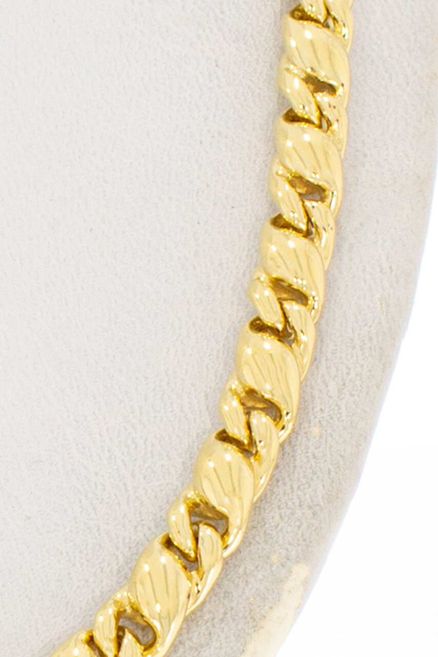 18 Karat Gold Falkenauge Gliederkette - 63,1 cm