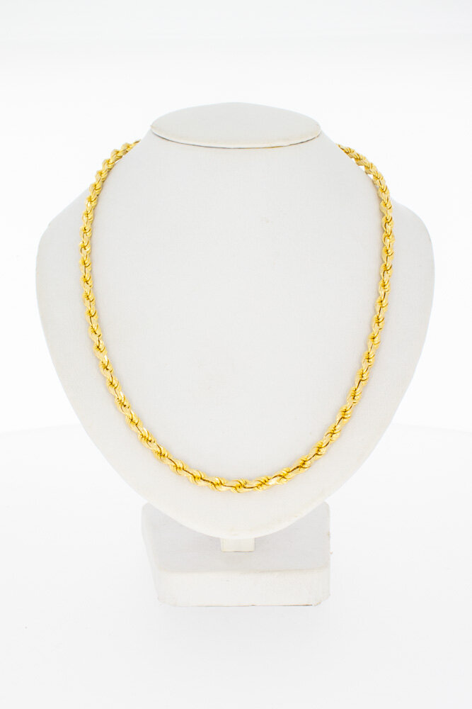 14 Karat Gold geflochtene Kordelkette - 85 cm