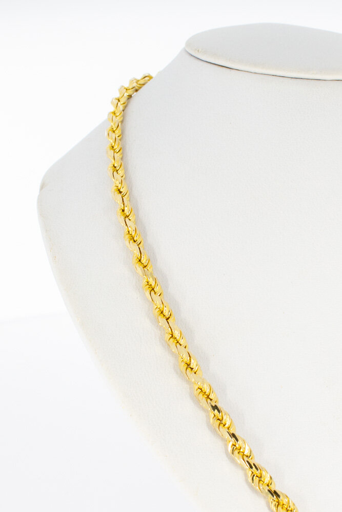 14 Karat Gold geflochtene Kordelkette - 85 cm