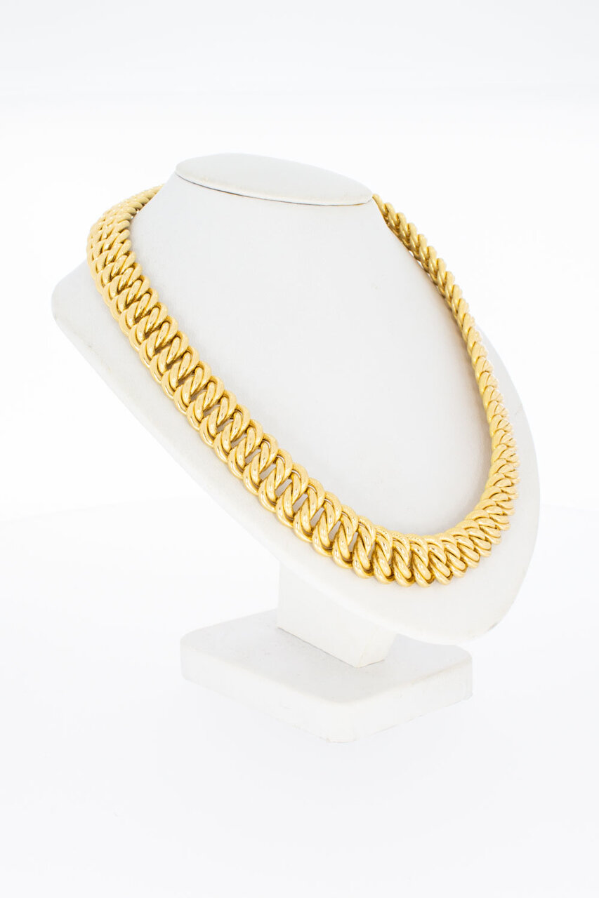 18 Karat geflochtene Goldkette - 46 cm