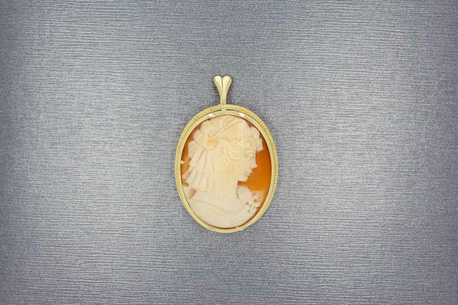 Vintage Cameo Anhänger 585 Gold