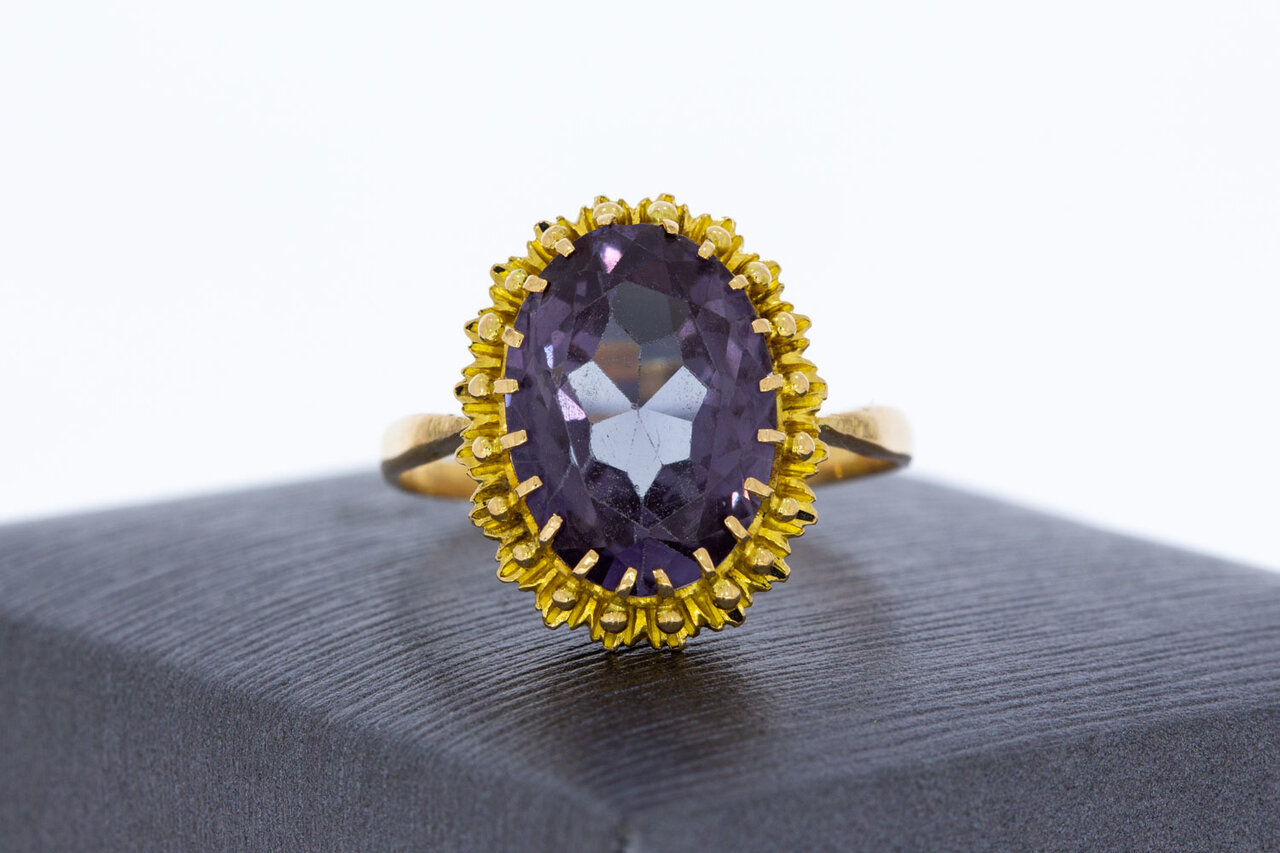 Vintage Amethyst Ring 14 Karat - 19 mm