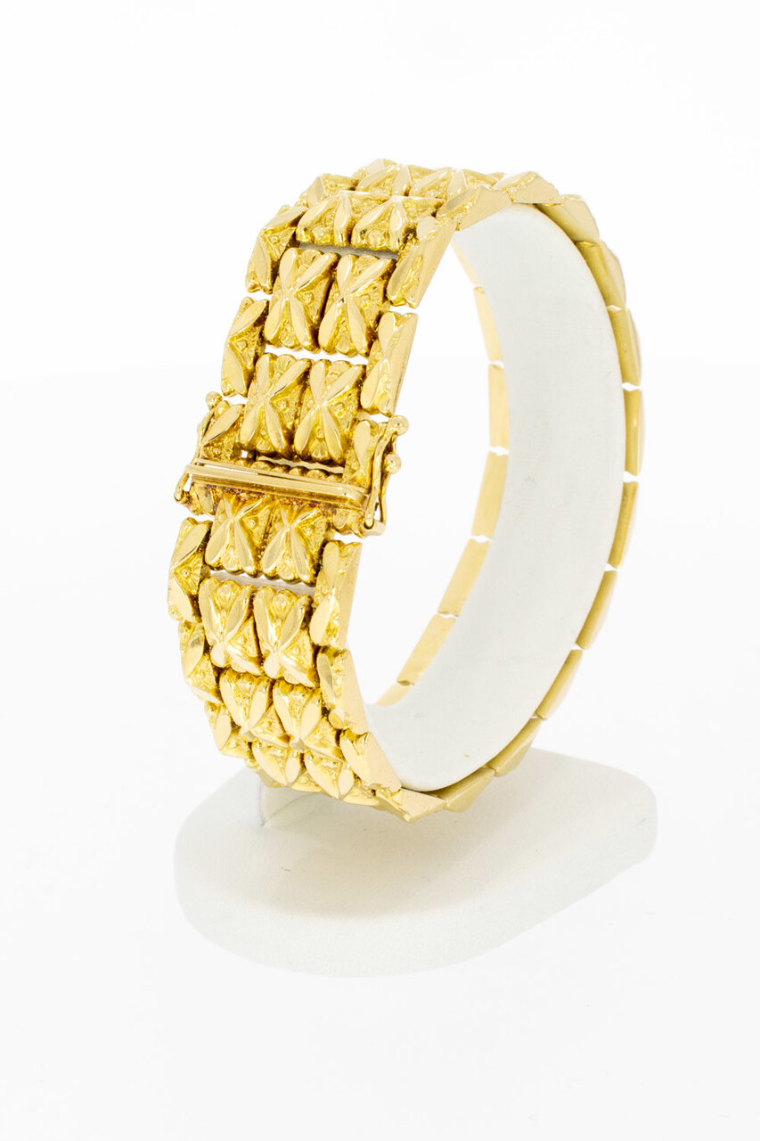 14 Karat Gold breites Armband - 19,1 cm