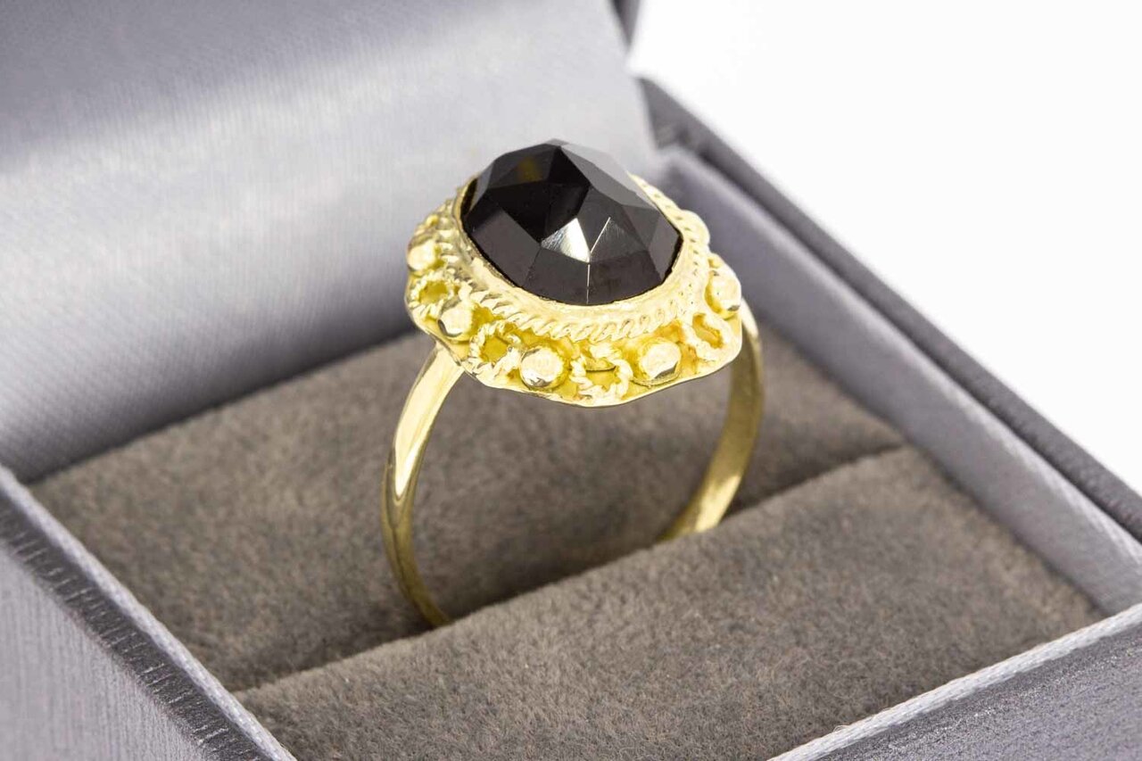 14 Karat Vintage Granat Ring Gold - 18,7 mm