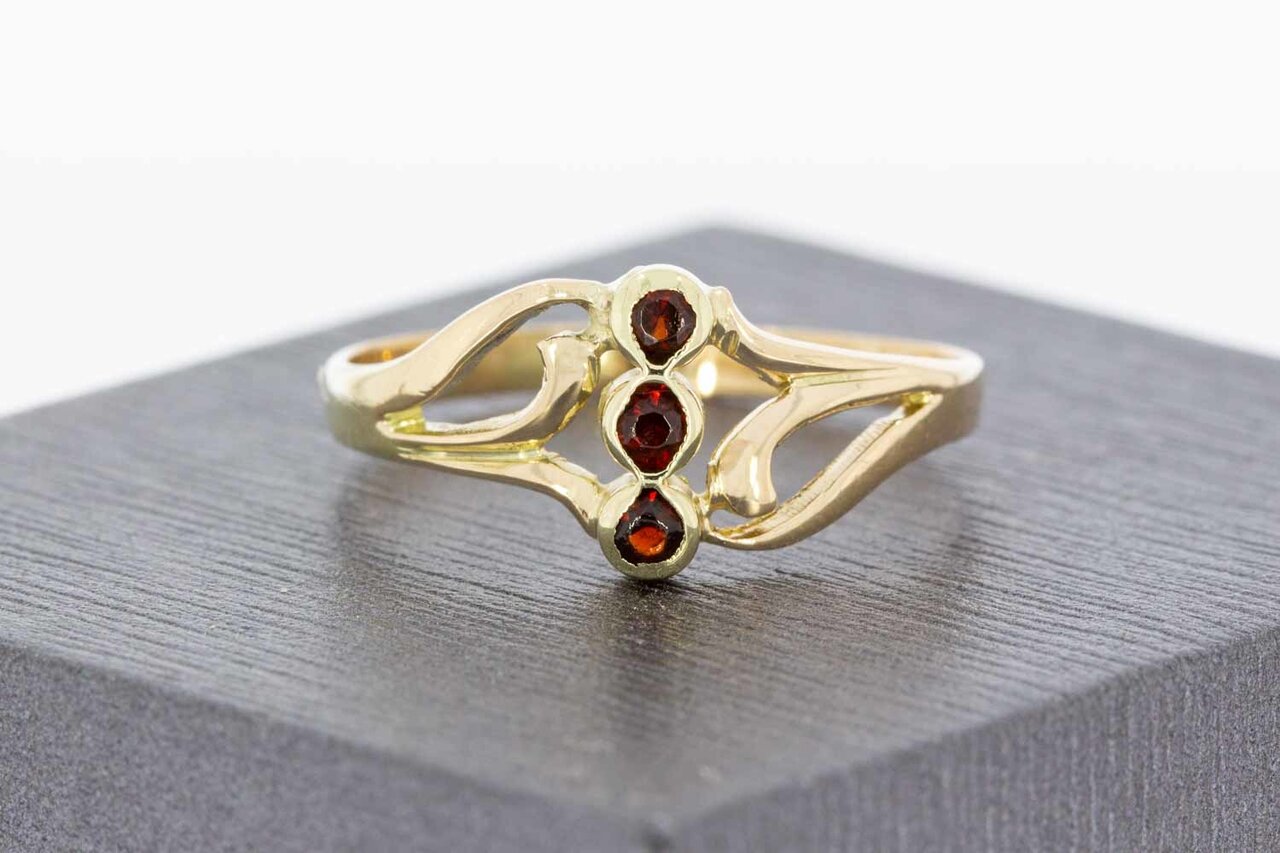 Vintage Granat Ring 14 Karat Gold - 19,6 mm