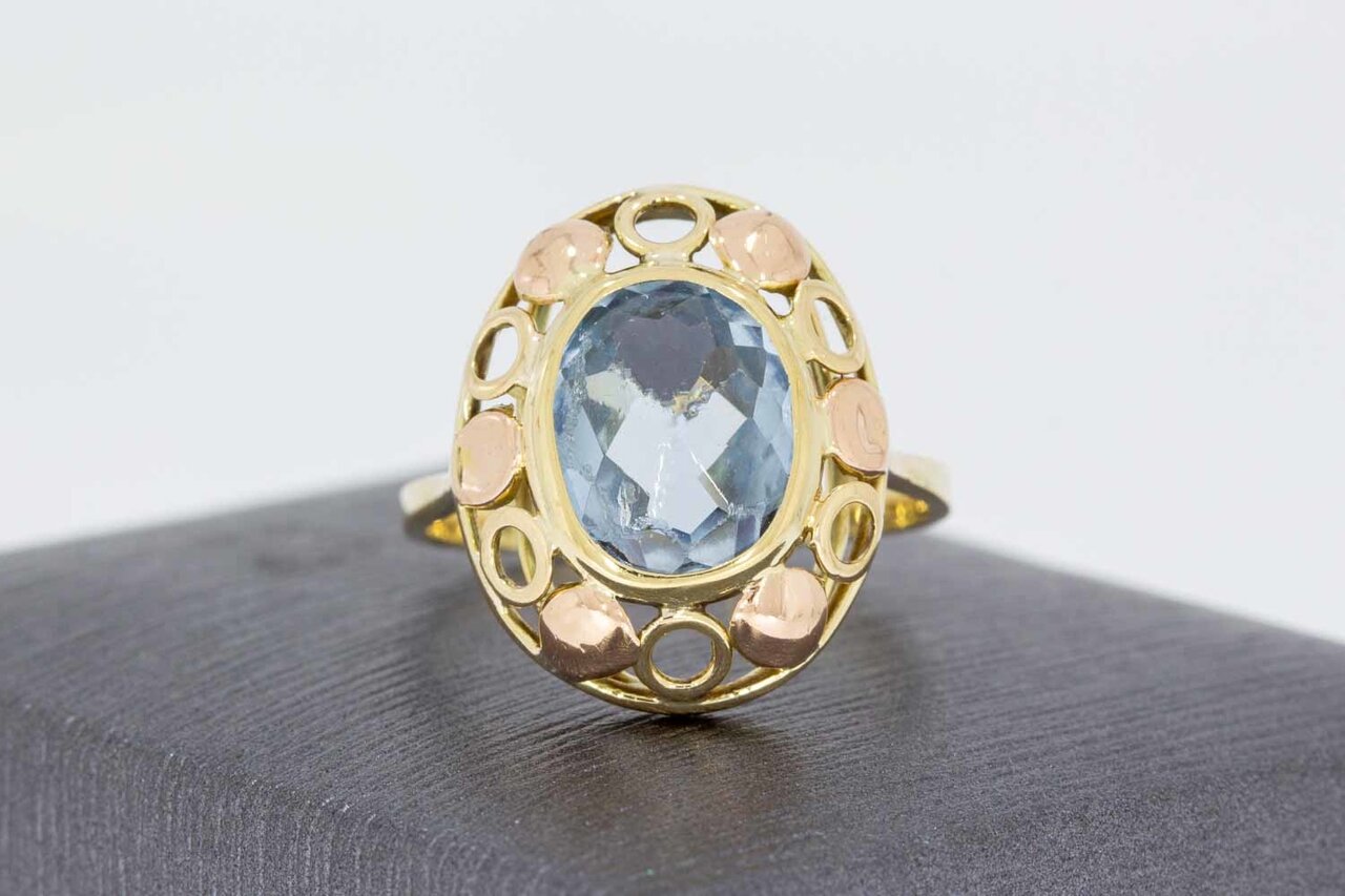 Vintage Aquamarin Ring 14 Karat Gold - 18,5 mm