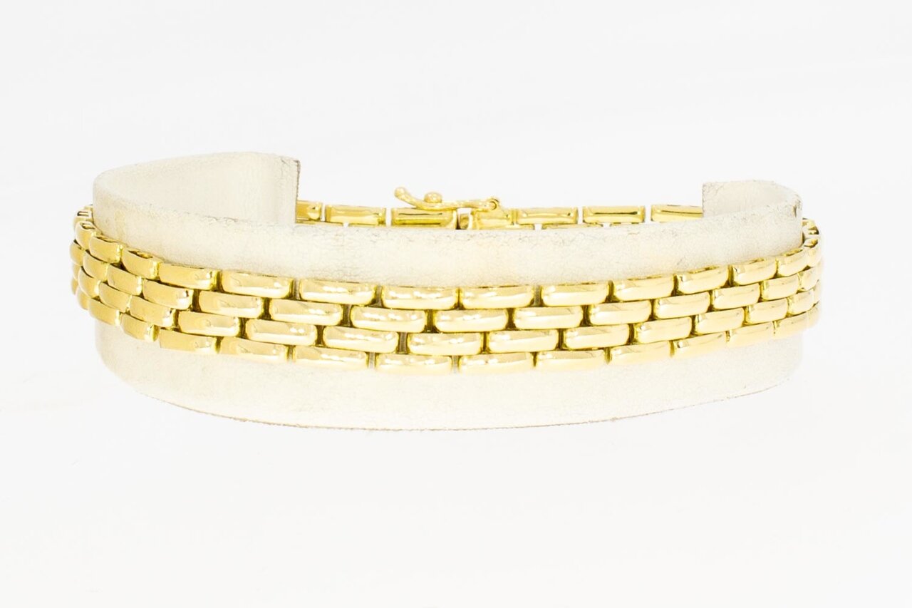 18 Karat Vintage Stäbchen Gold Armband - 20,7 cm