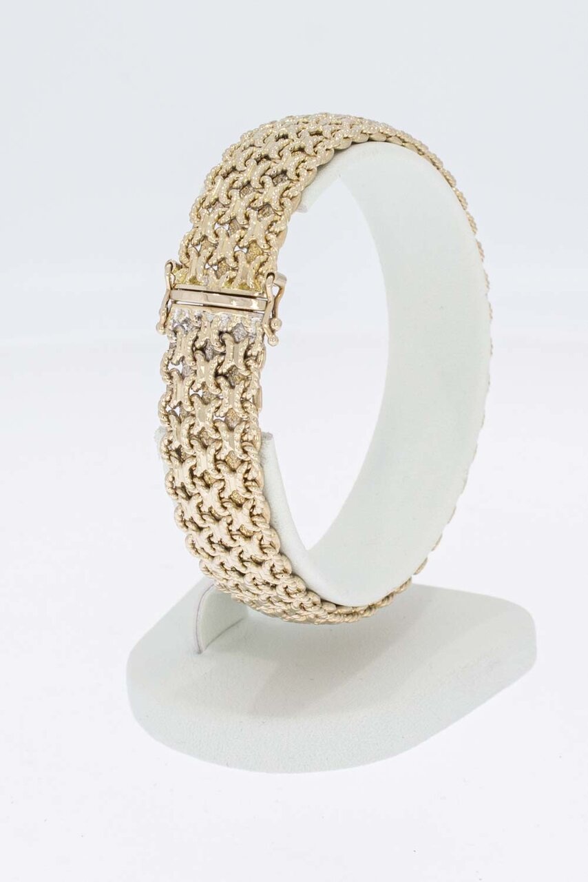 18 Karat Gold Vintage geflochtenes Armband - 18,9 cm