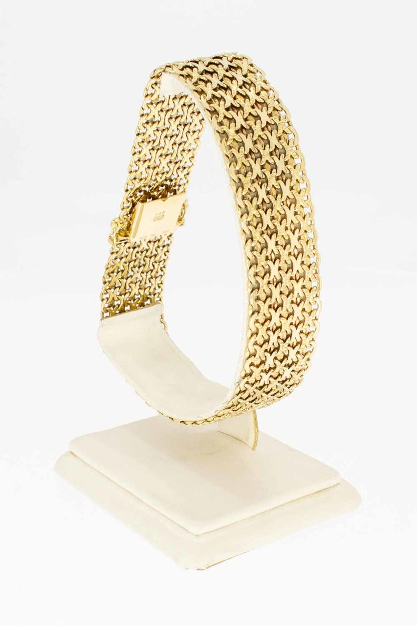 Geflochtenes 14 Karat Vintage Gold Armband - 23,3 cm