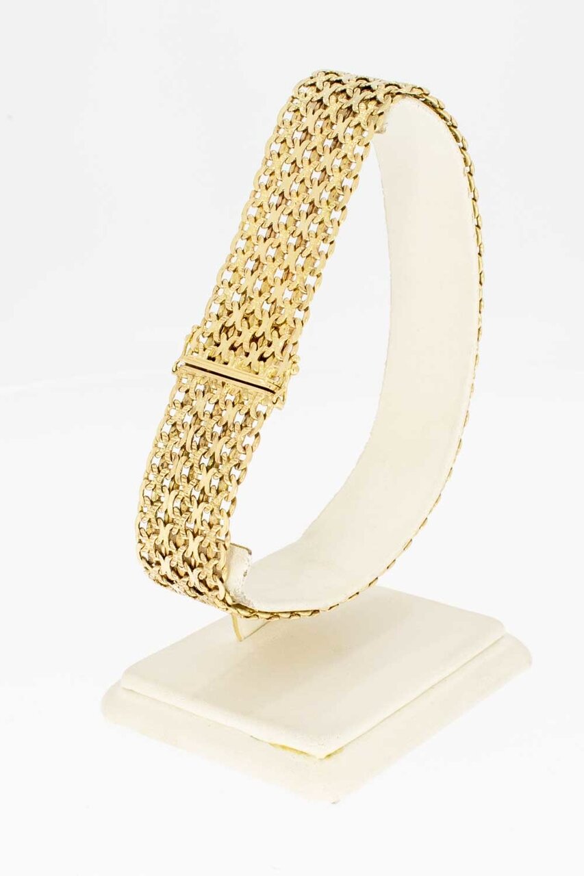 Geflochtenes 14 Karat Vintage Gold Armband - 23,3 cm