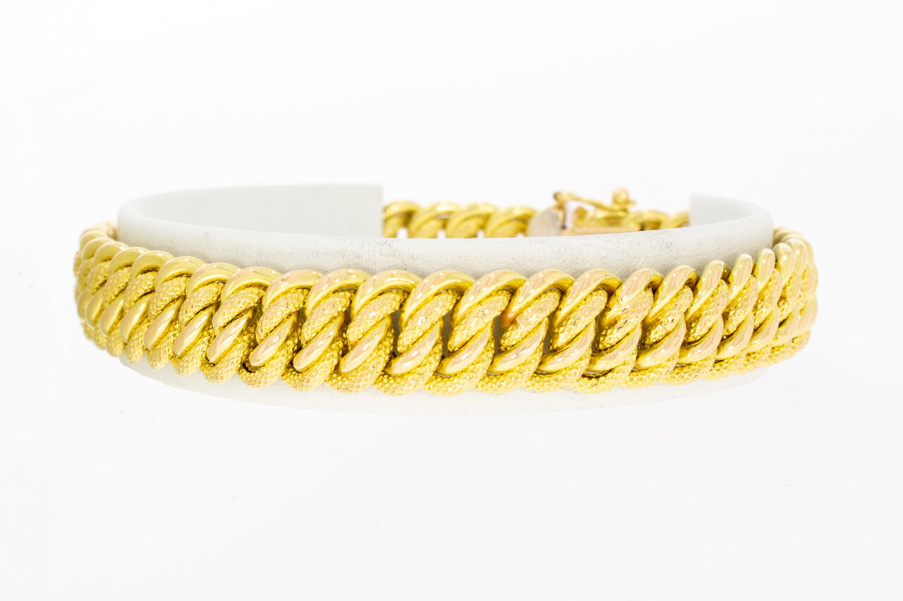 18 Karat Gold geflochtenes Gliederarmband - 20,5 cm