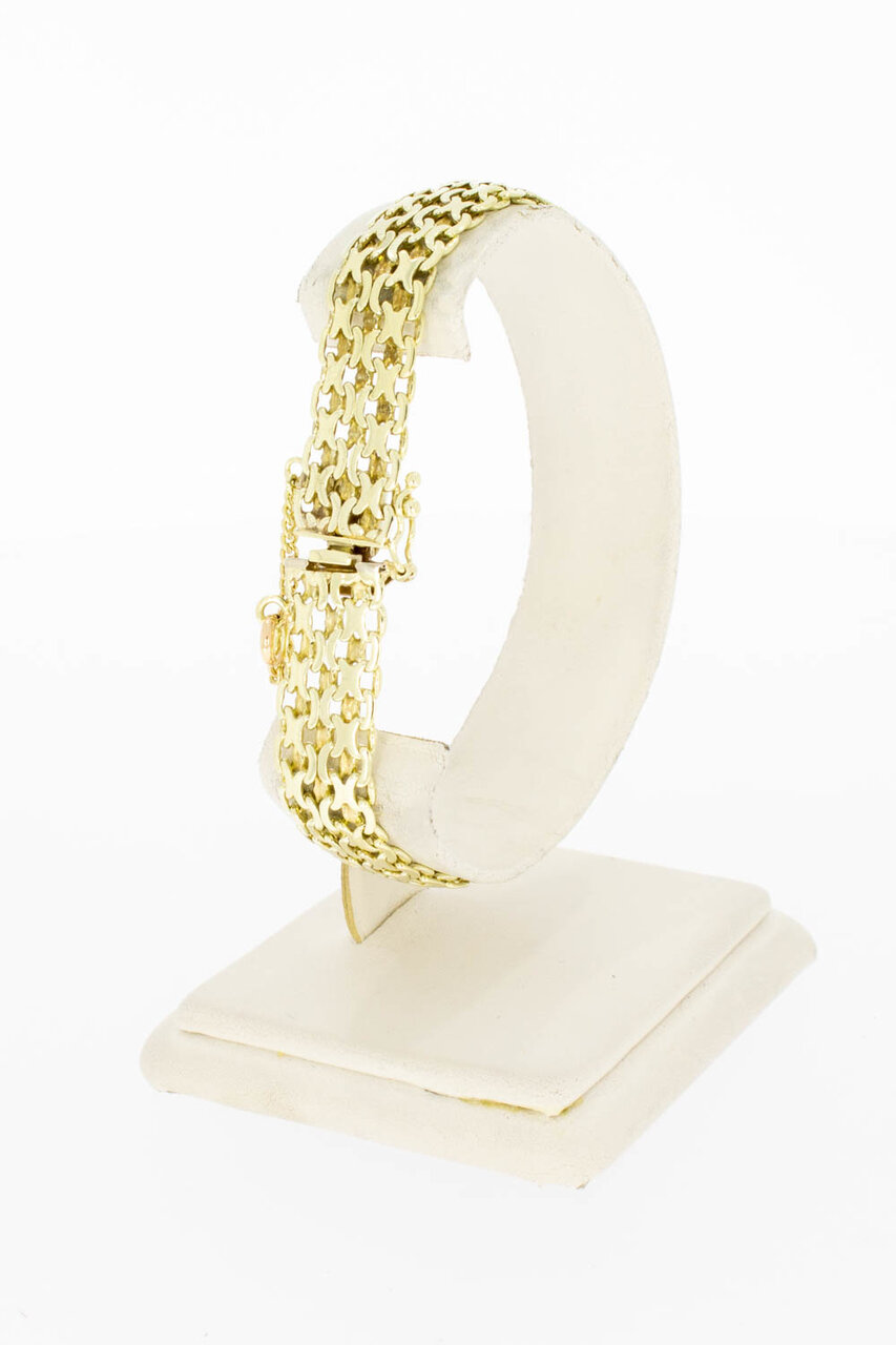 14 Karat geflochtenes Goldarmband - 19,4 cm