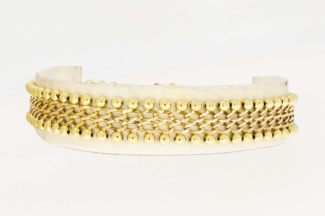 Geflochtenes Gold Armband 14 Karat - 22 cm