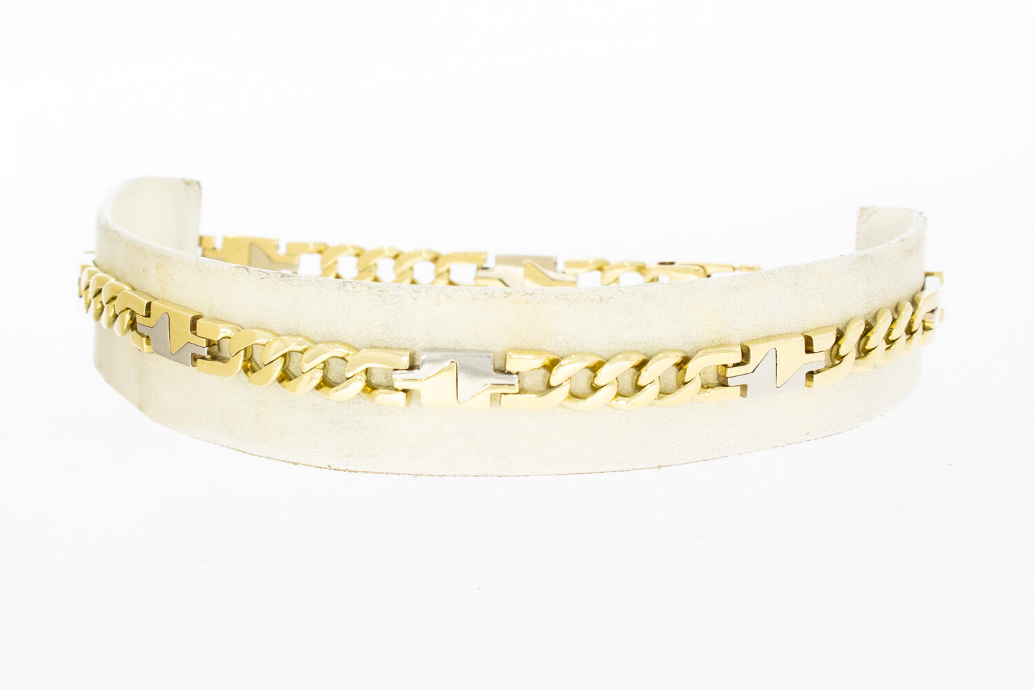 14 Karat Gold Panzerarmband - 24 cm