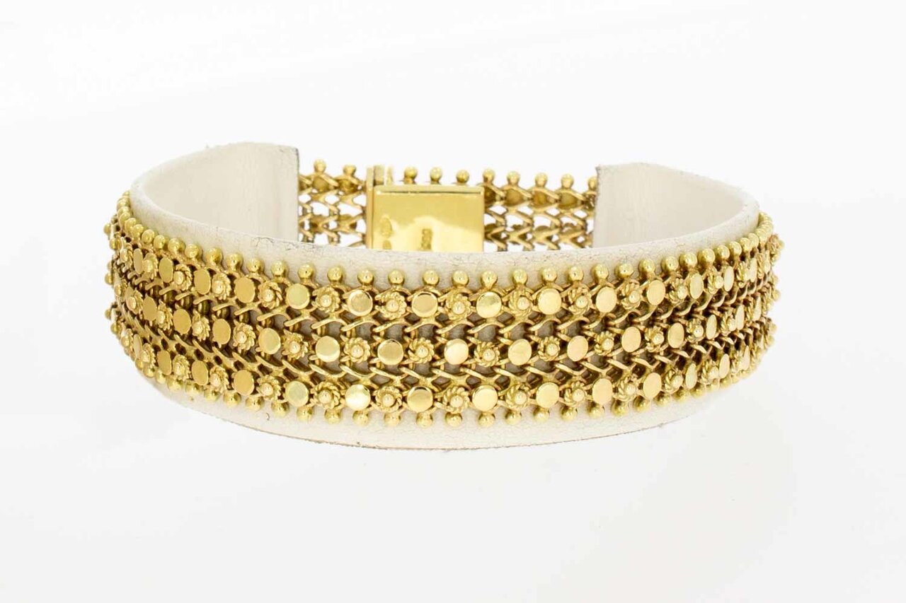 Geflochtenes 14 Karat Gold Armband - 19,3 cm