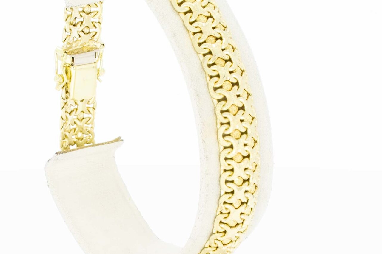 14 Karat Gold geflochtenes Armband - 19,9 cm